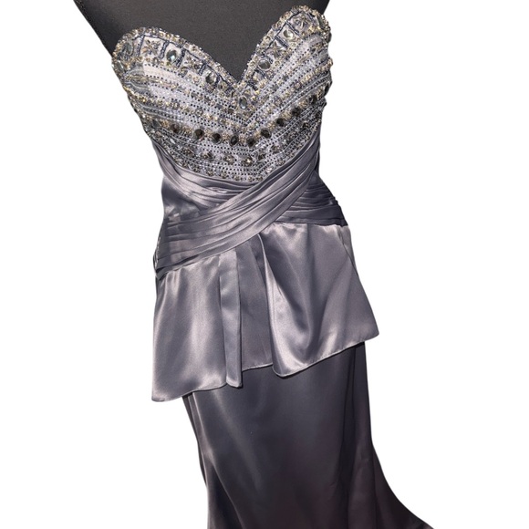 Stephen Yearick Gray Beaded Evening/Mother of the Bride Gown Size 12 - Picture 2 of 15